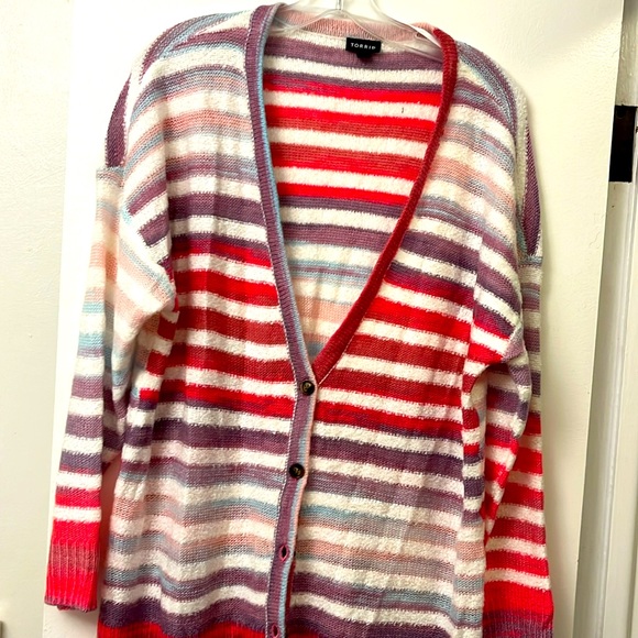 torrid Sweaters - Bright, striped Torrid cardigan